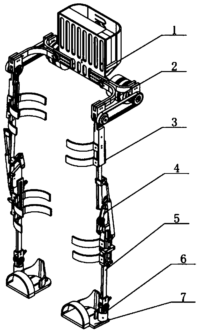 Driving rear-mounted lower extremity exoskeleton robot