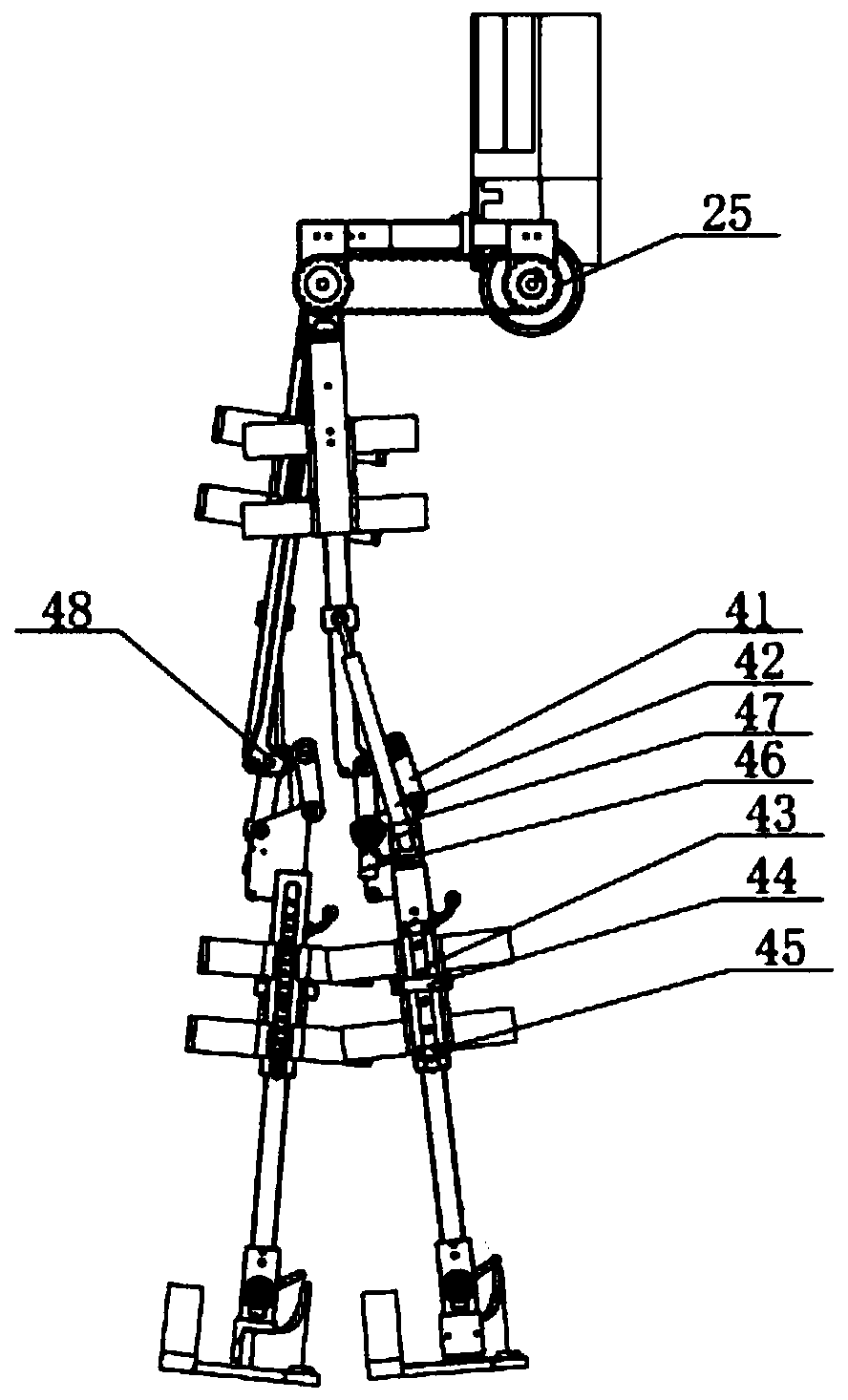 Driving rear-mounted lower extremity exoskeleton robot