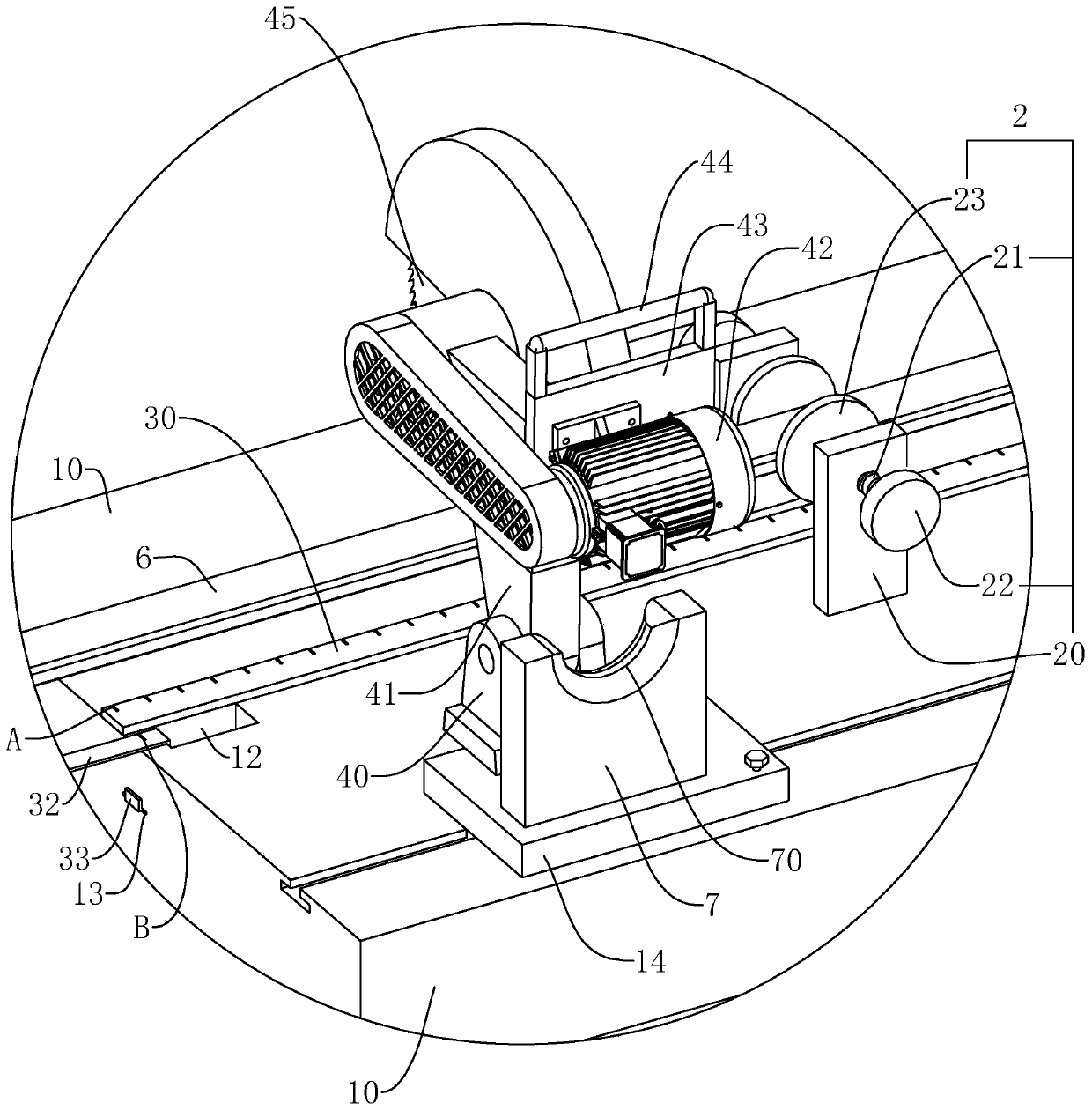 Steel cutting device and ground steel structure construction method