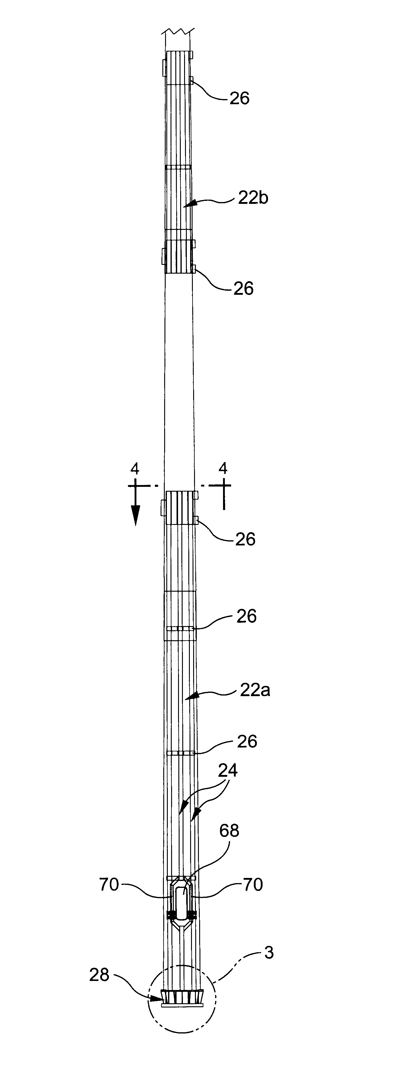 Pole reinforcing arrangement