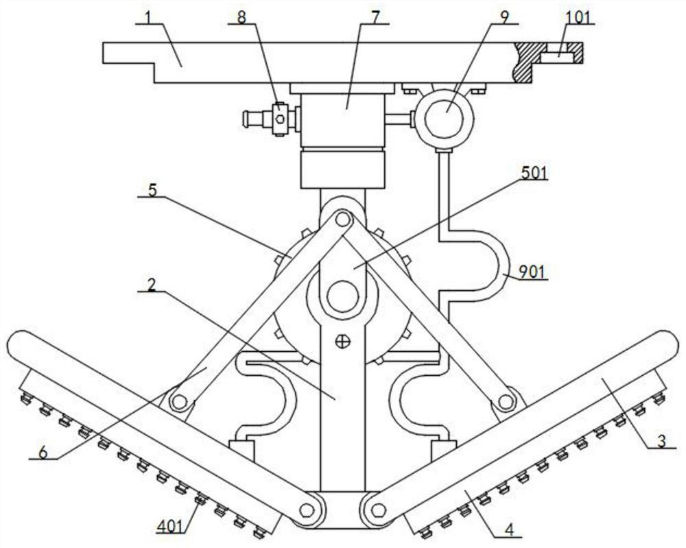 Air humidifying device for strawberry greenhouse planting