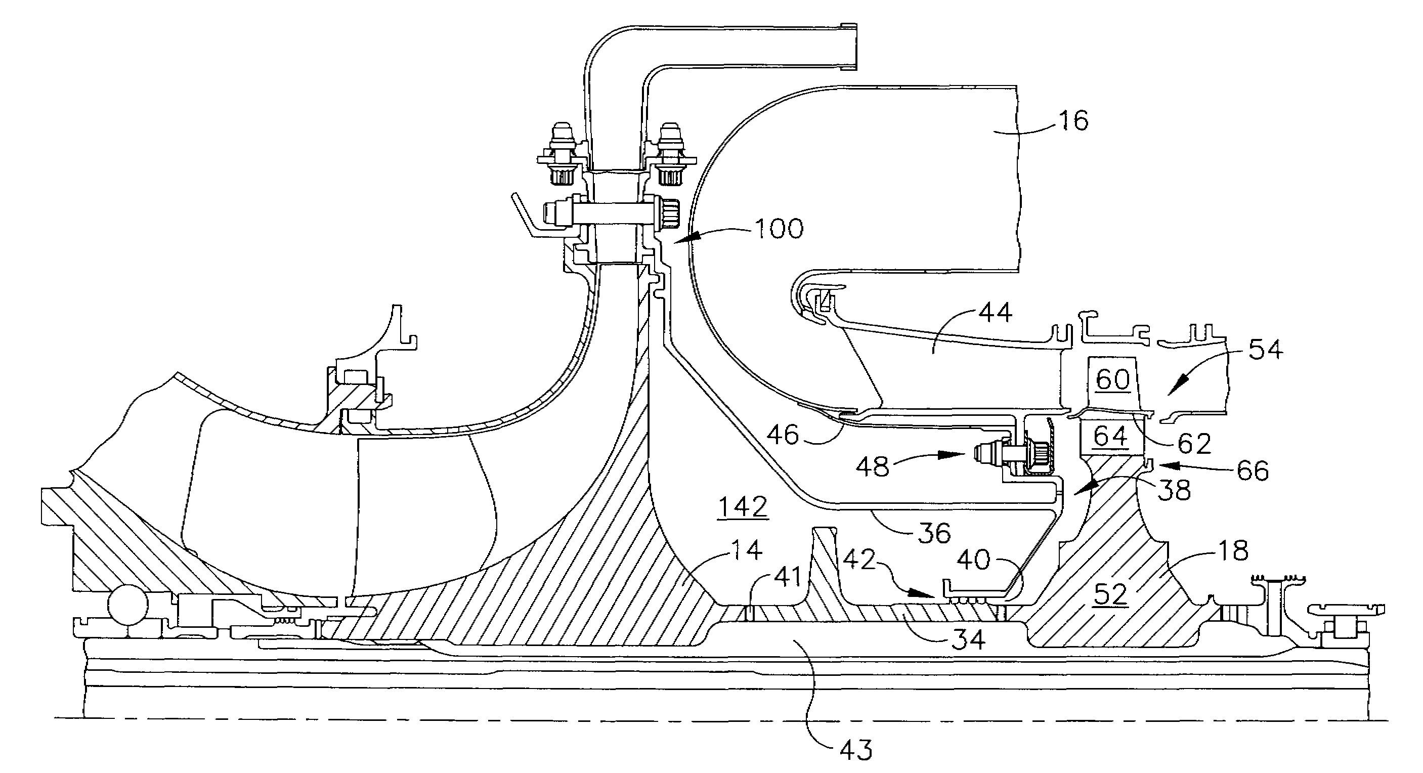 Gas turbine engines seal assembly and methods of assembling the same