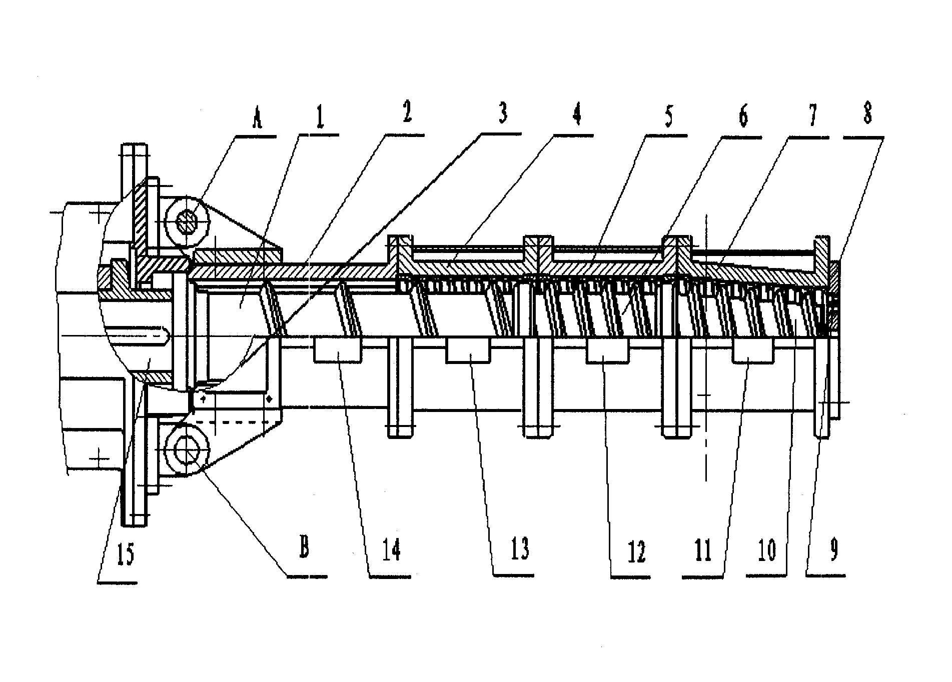 Processing method and device for extrusion of beer adjunct with or without enzymes added, and saccharogenic method for extruded beer adjunct