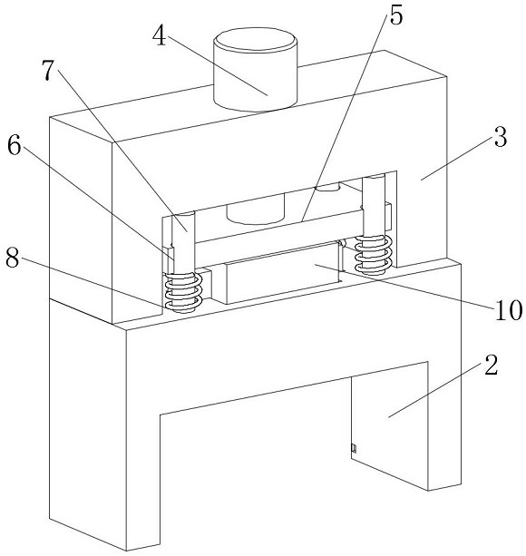 Wind power door frame flange production equipment based on sliding type workbench