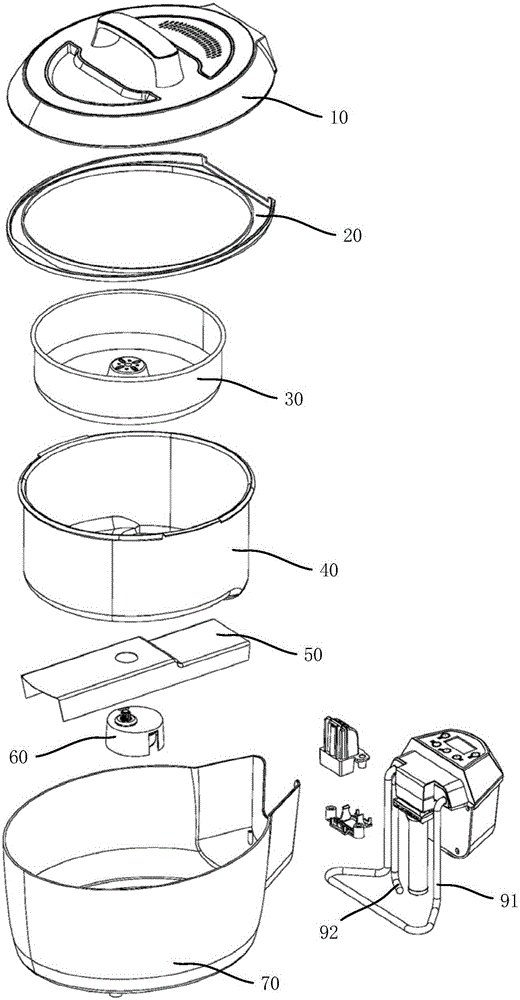 Fried food processing device