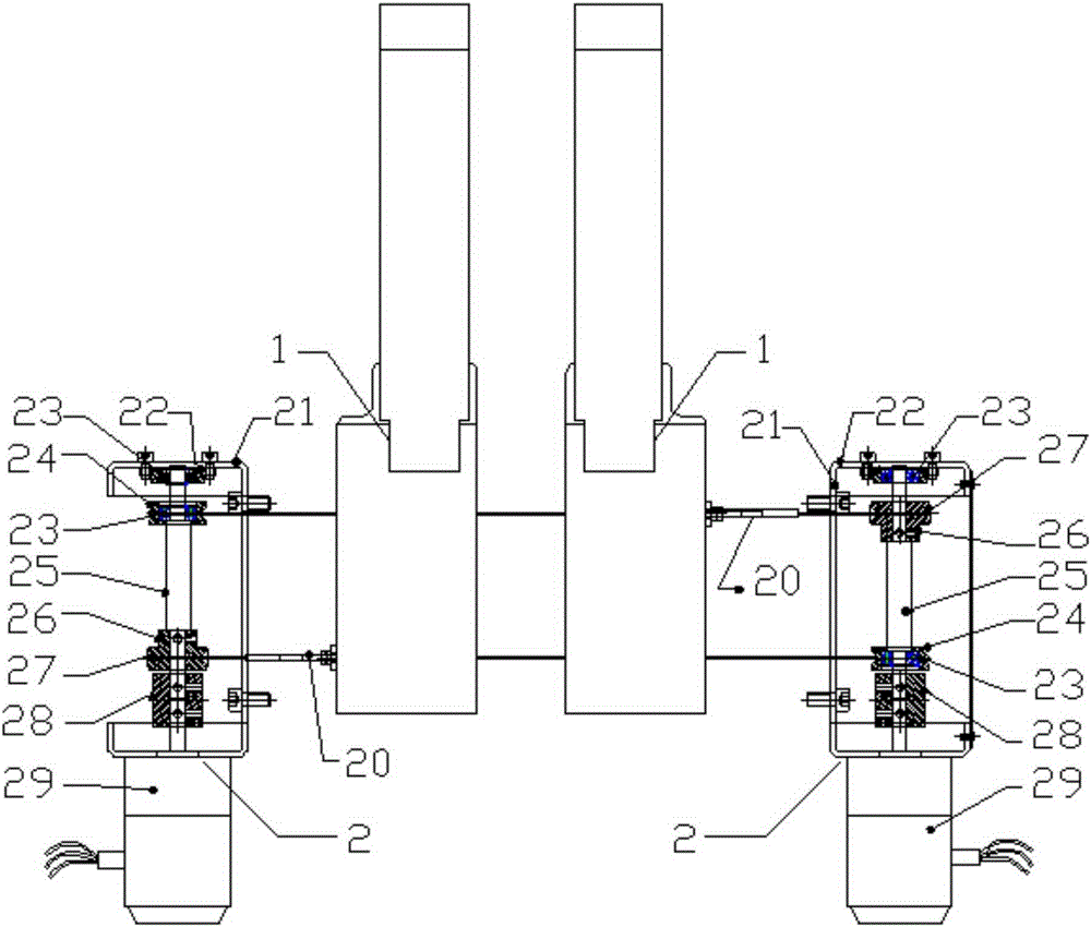 Blocking finger device of bending machine