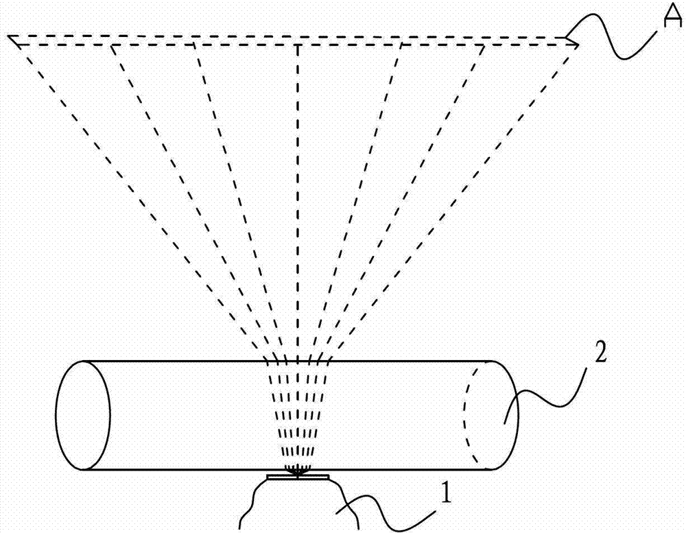 Focus lamp capable of generating rectangular light spots by single lens