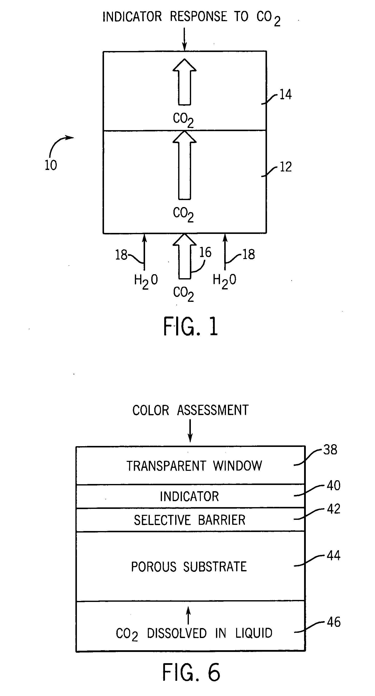 Sensor for tissue gas detection and technique for using the same