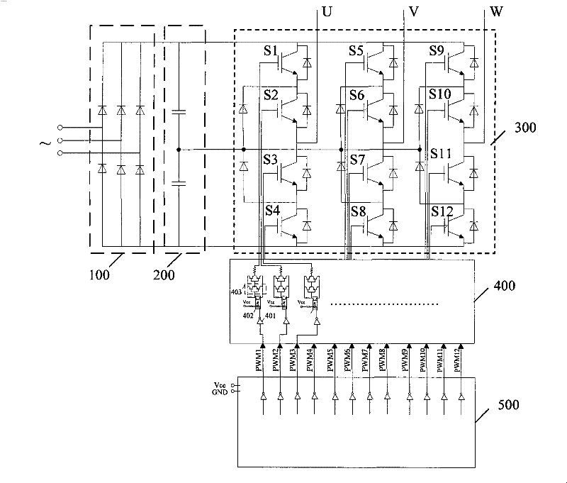 Isolation buffer tri-level inversion circuit