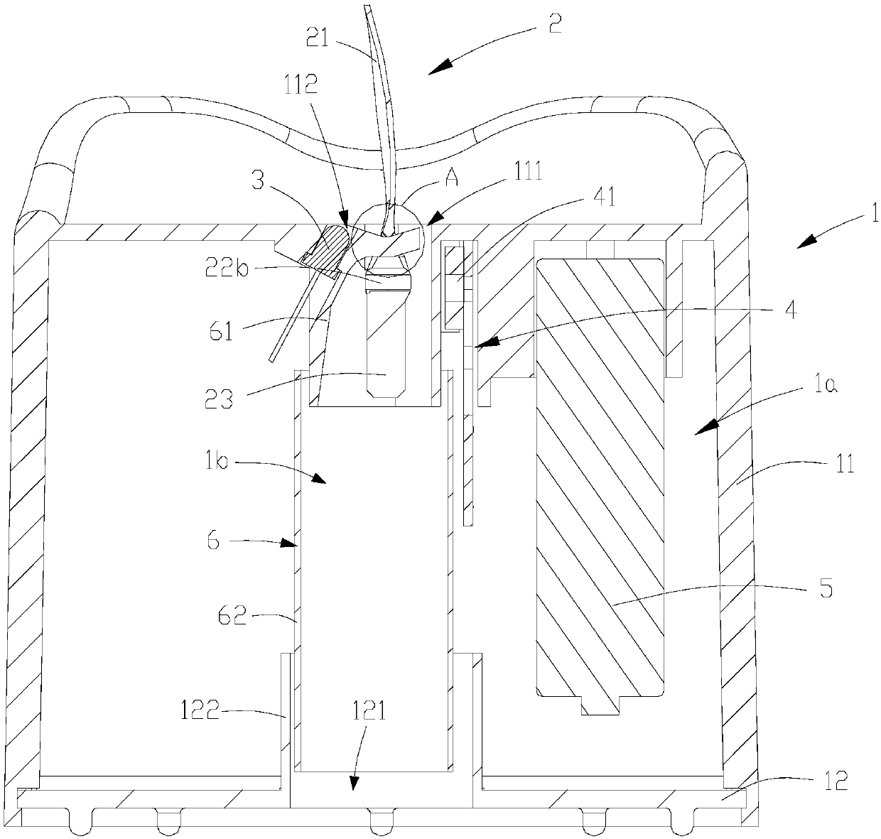 Candlelight simulating device with waterproof function