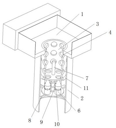 Domestic sewage filtering device