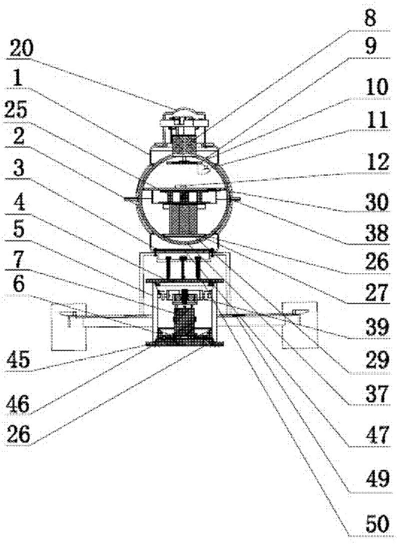 Single cabin ball combined broadband submarine seismograph