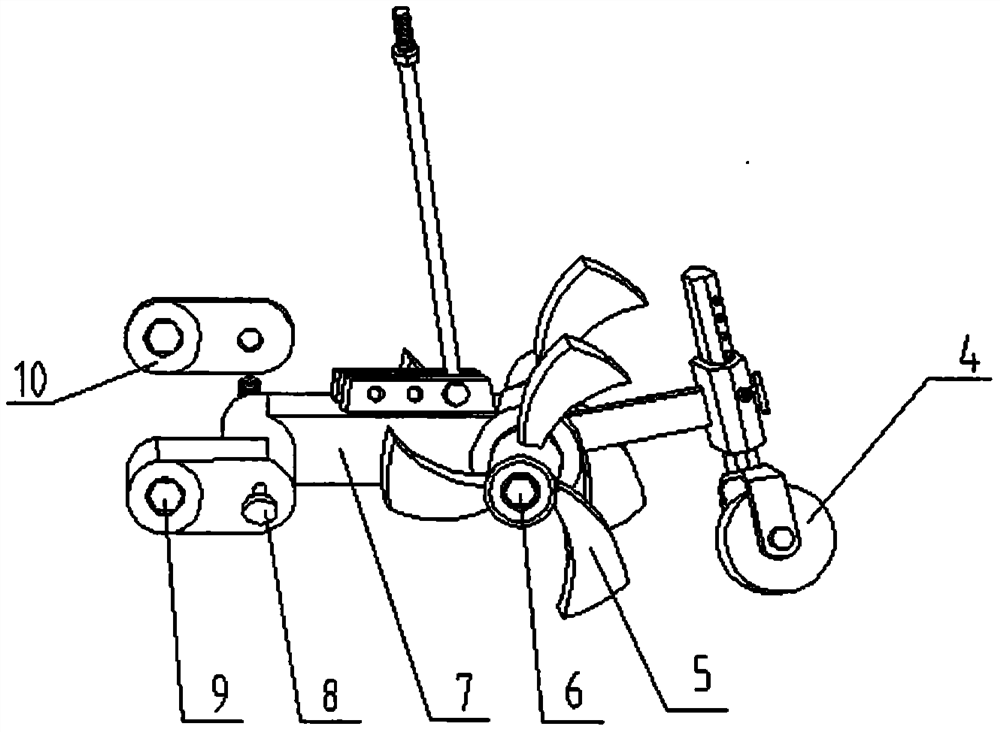 Shifting fork and shifting fork shaft of additional power output device of mini-tiller