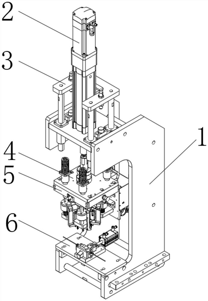 Riveting mechanism with pressure and displacement monitoring function