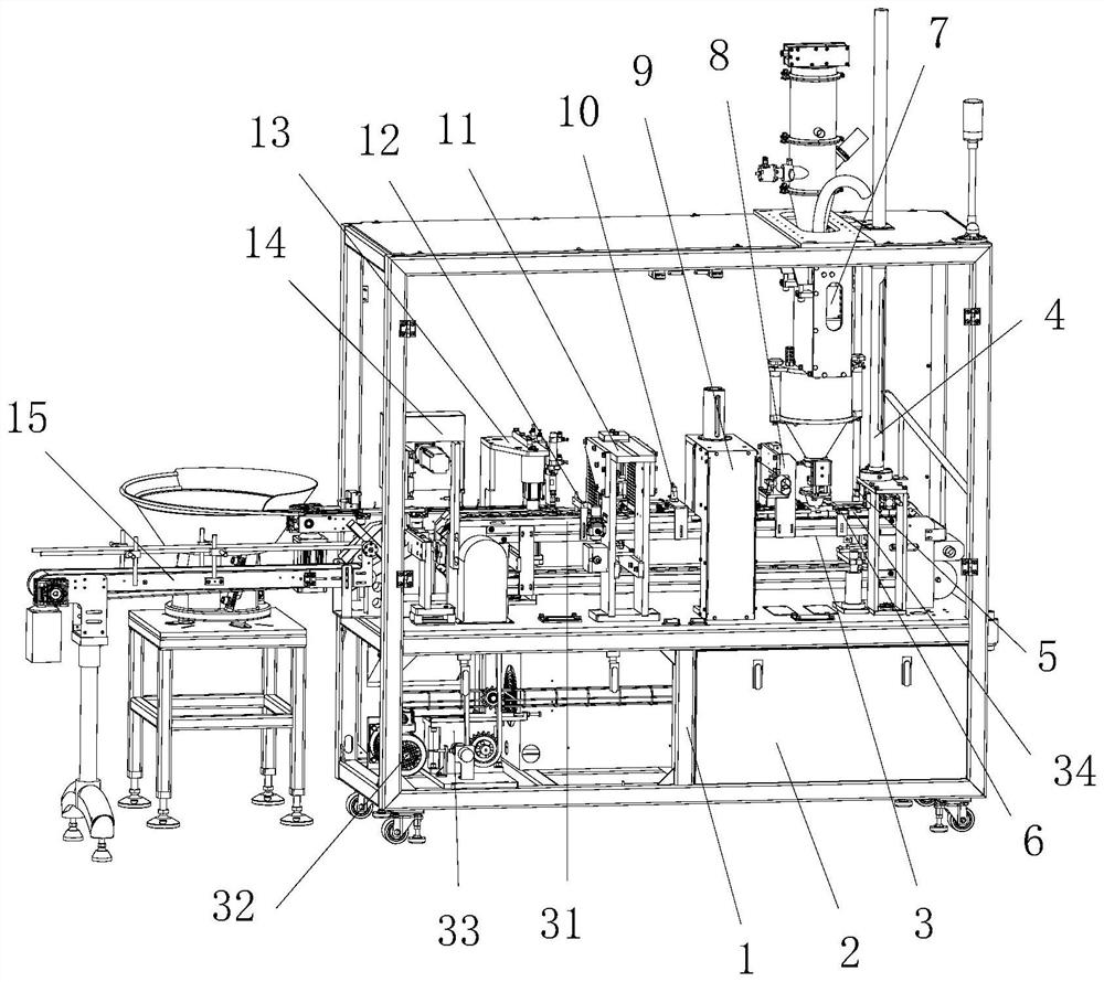 Novel single-row linear filling and sealing machine