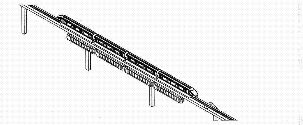 Combined type single-rail public transport system