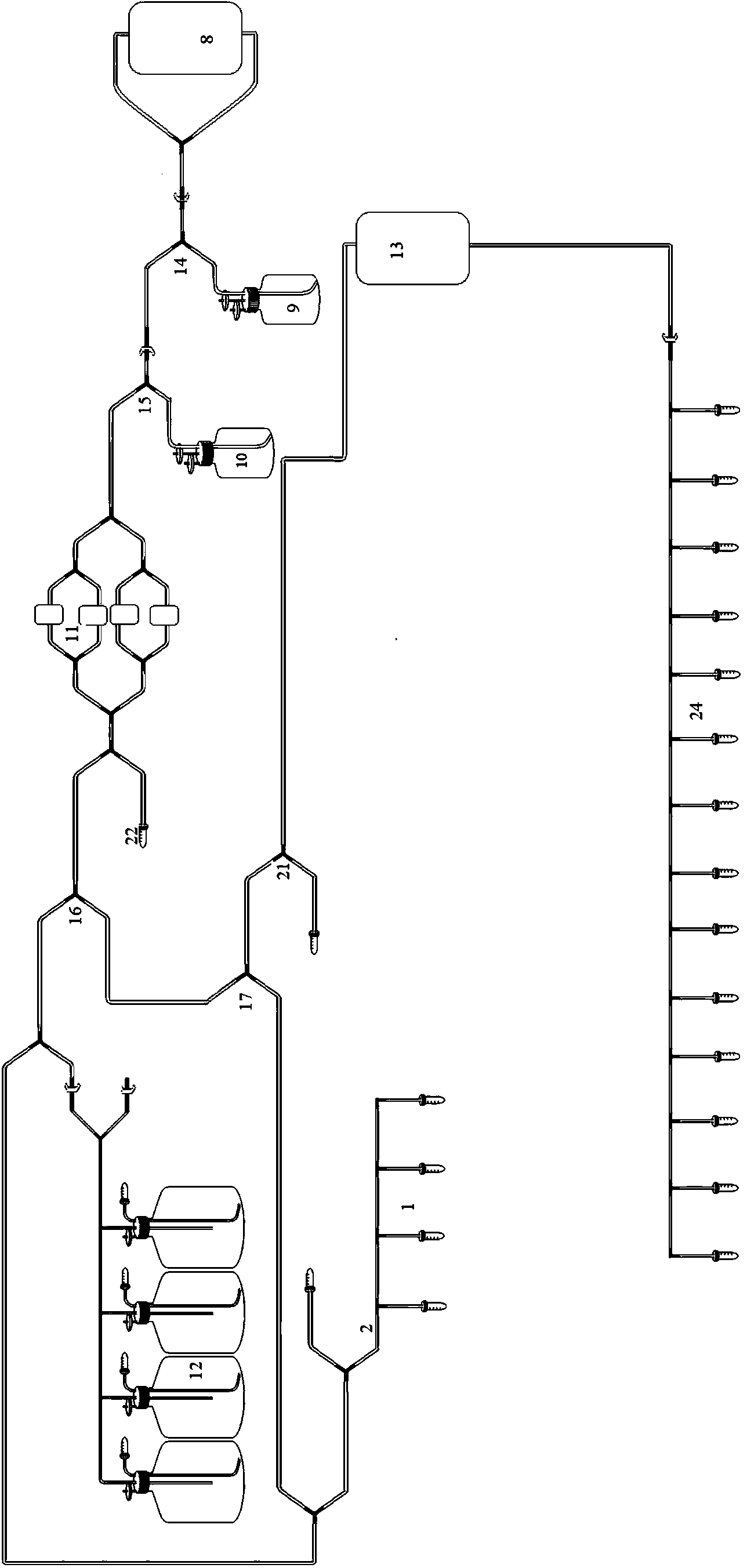 Operation pipe system for cell factory and application thereof