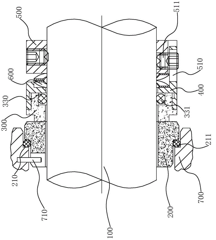 Mechanical sealing device for pump