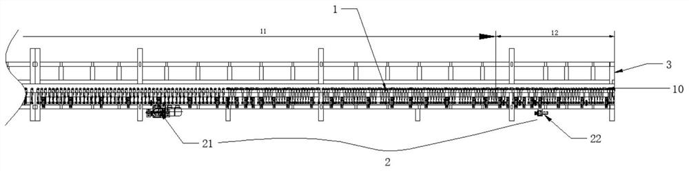 Conveying method of heating furnace in continuous glass toughening furnace