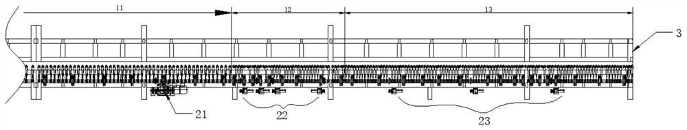 Conveying method of heating furnace in continuous glass toughening furnace