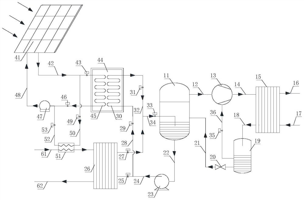 A water working medium high temperature heating heat pump system for recovering waste heat