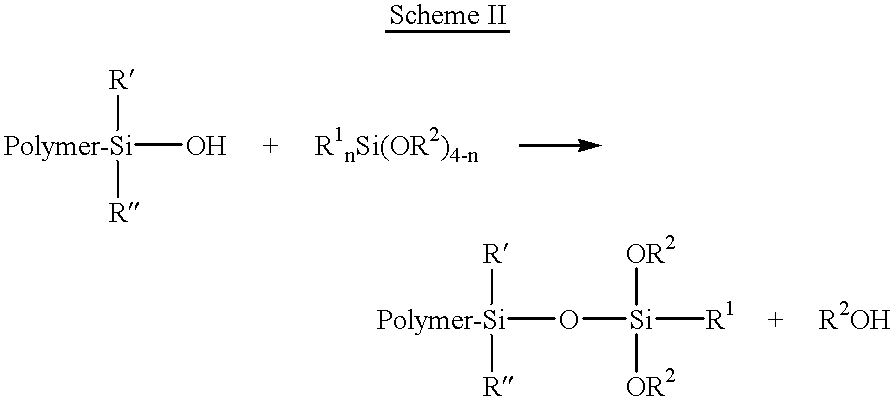 Method to control increase in viscosity during aging of siloxane modified polymers