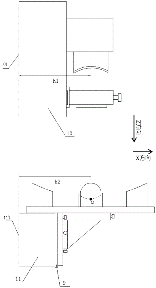 Detection device and detection method of off-axis parabolic mirror surface shape precision