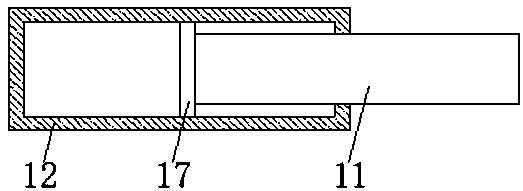 Stirring and cleaning device for fully automatic pig bag cleaning machine