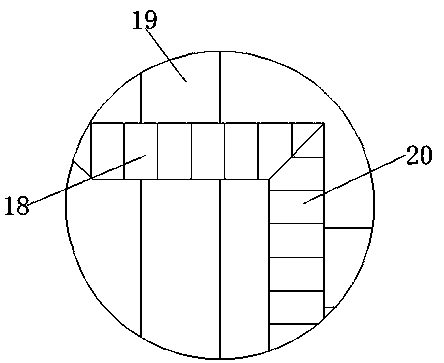 Stirring and cleaning device for fully automatic pig bag cleaning machine