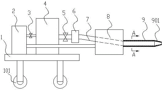 Safe, efficient and environment-friendly rock blasting device and blasting method