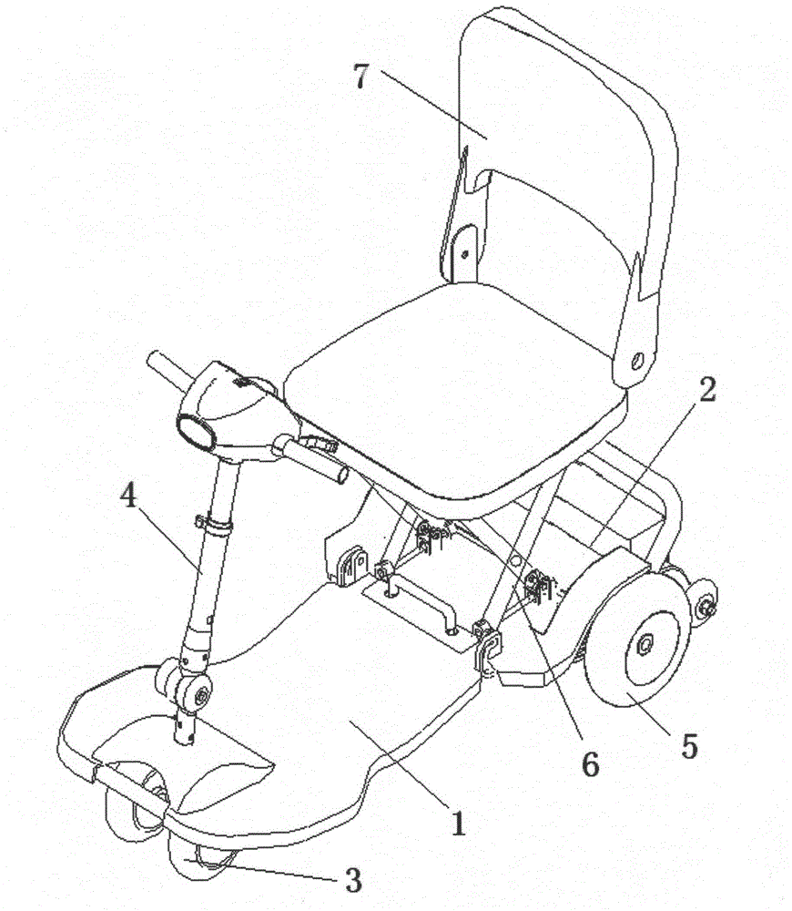 Foldable mobility scooter for old people