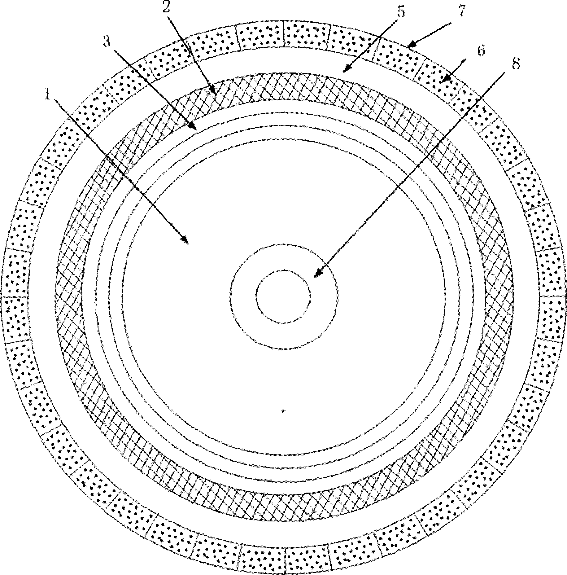 Fly wheel type composite damper for transmission shafting