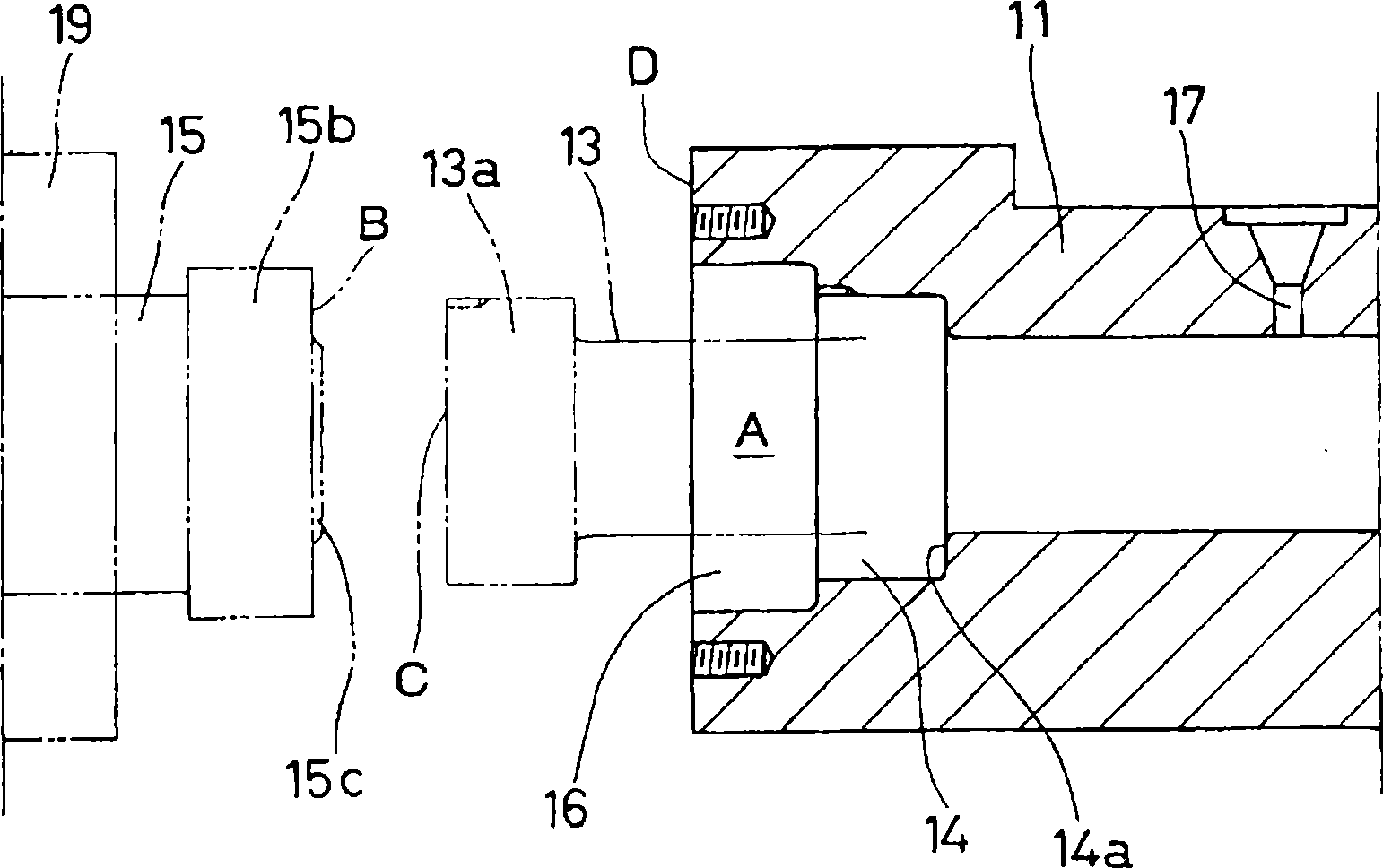 Injection cylinder in injection apparatus for molding metal material