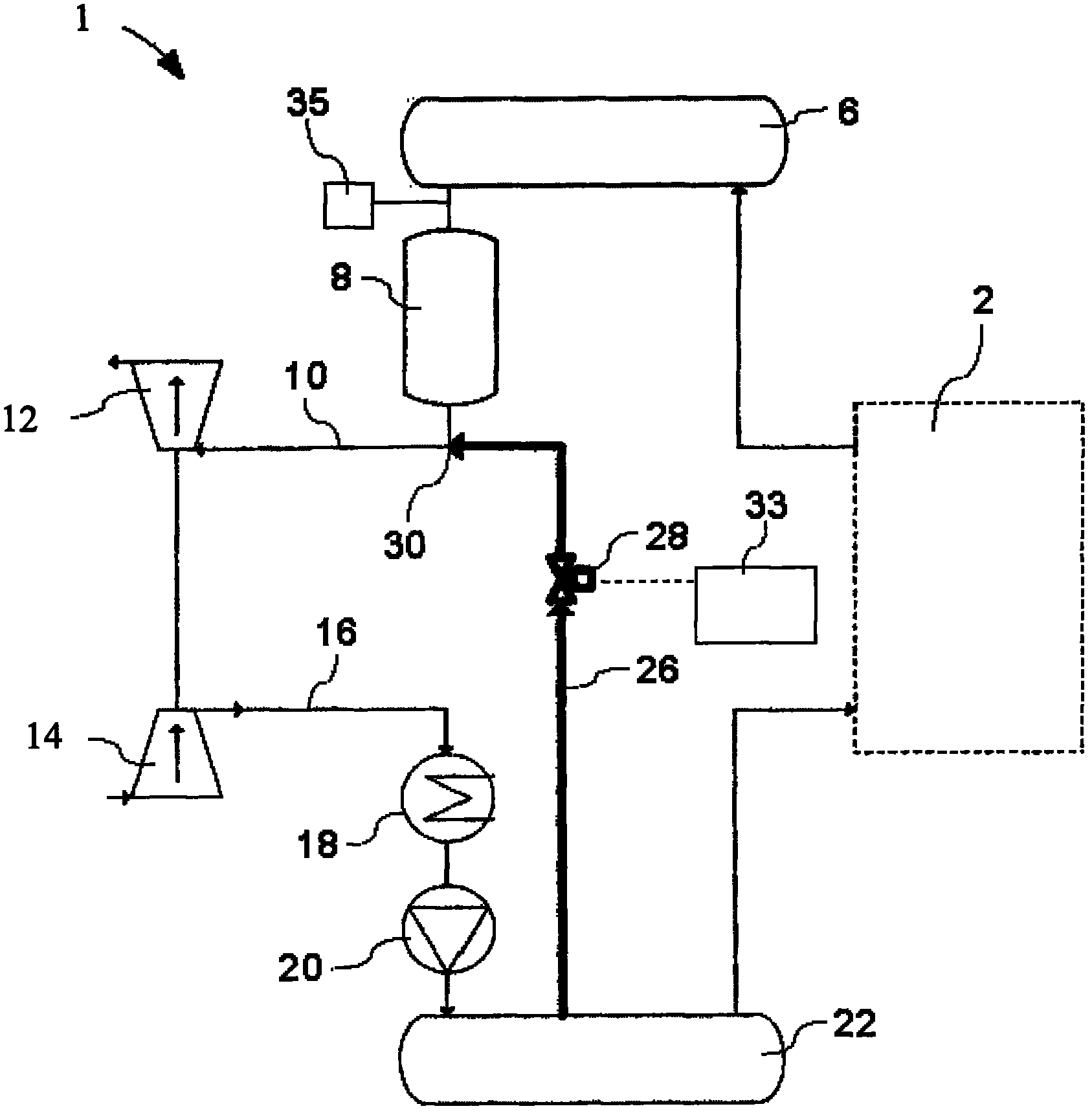 Large-sized two-stroke diesel engine having exhaust gas purifying system