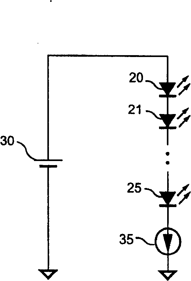 LED driving circuit with the temperature compensation