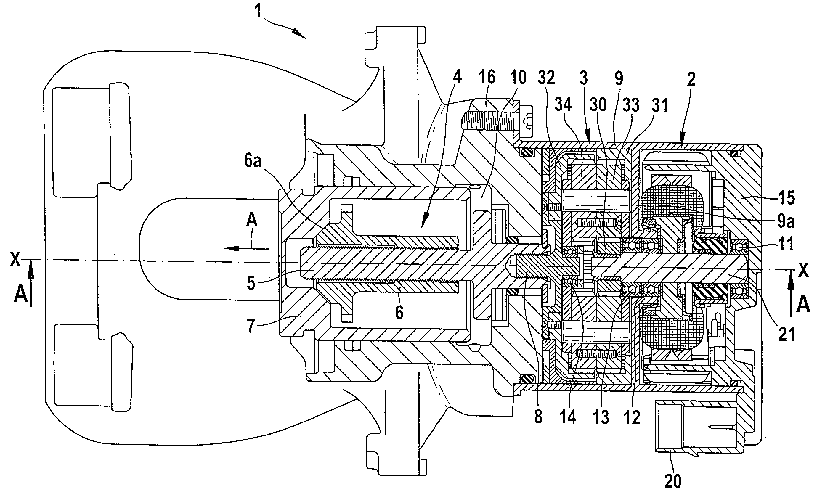 Combined service and parking brake apparatus and method for executing an emergency braking action