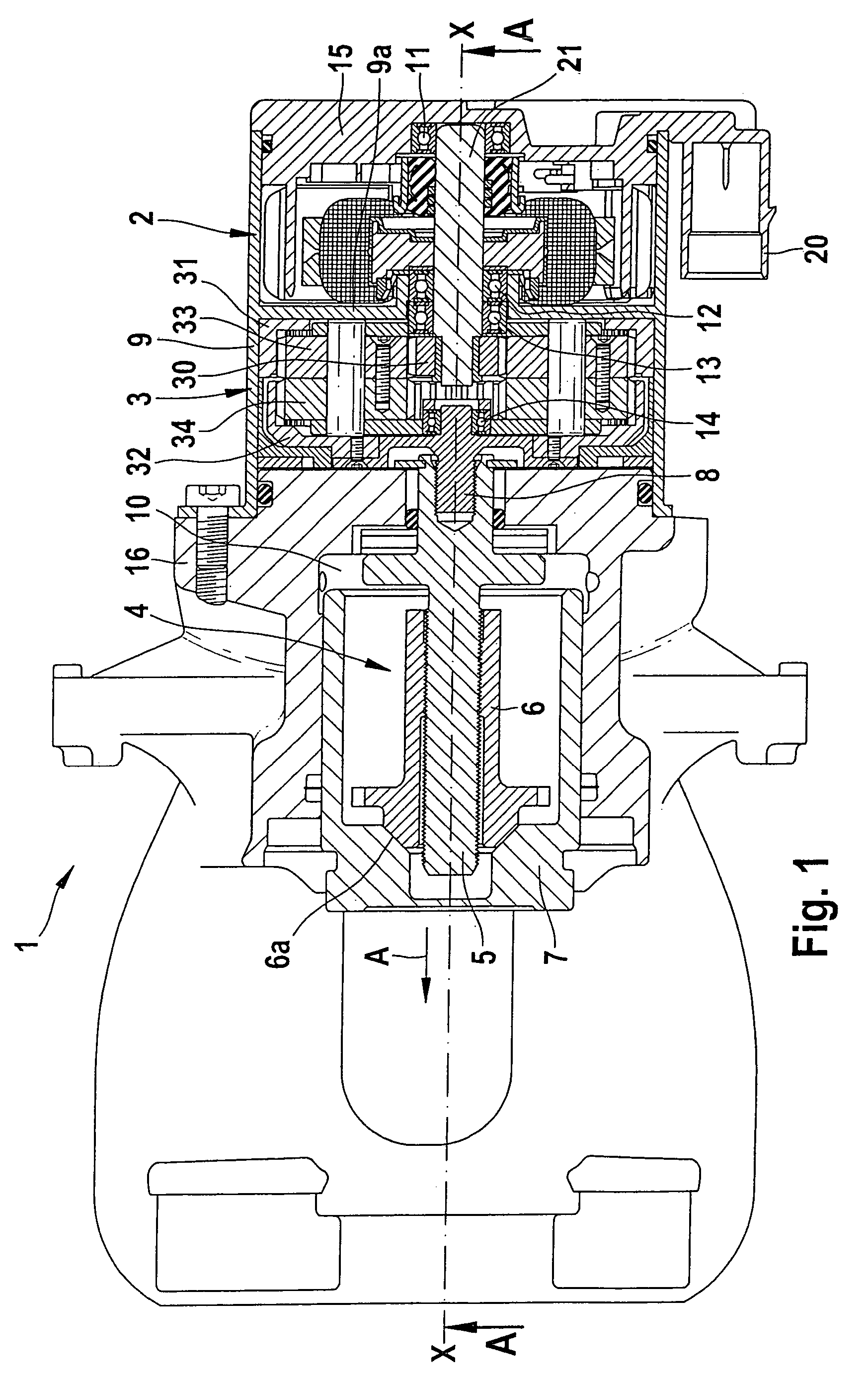 Combined service and parking brake apparatus and method for executing an emergency braking action