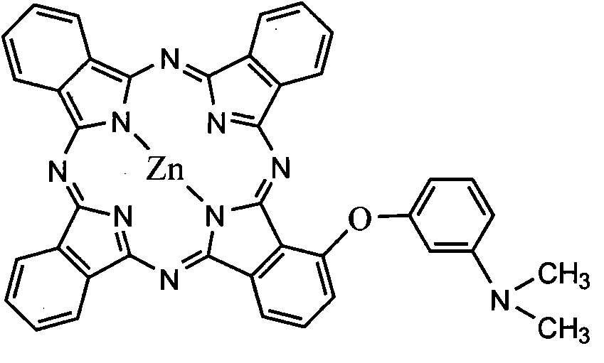 Monosubstituted metal phthalocyanine and synthesis and separation method and application thereof