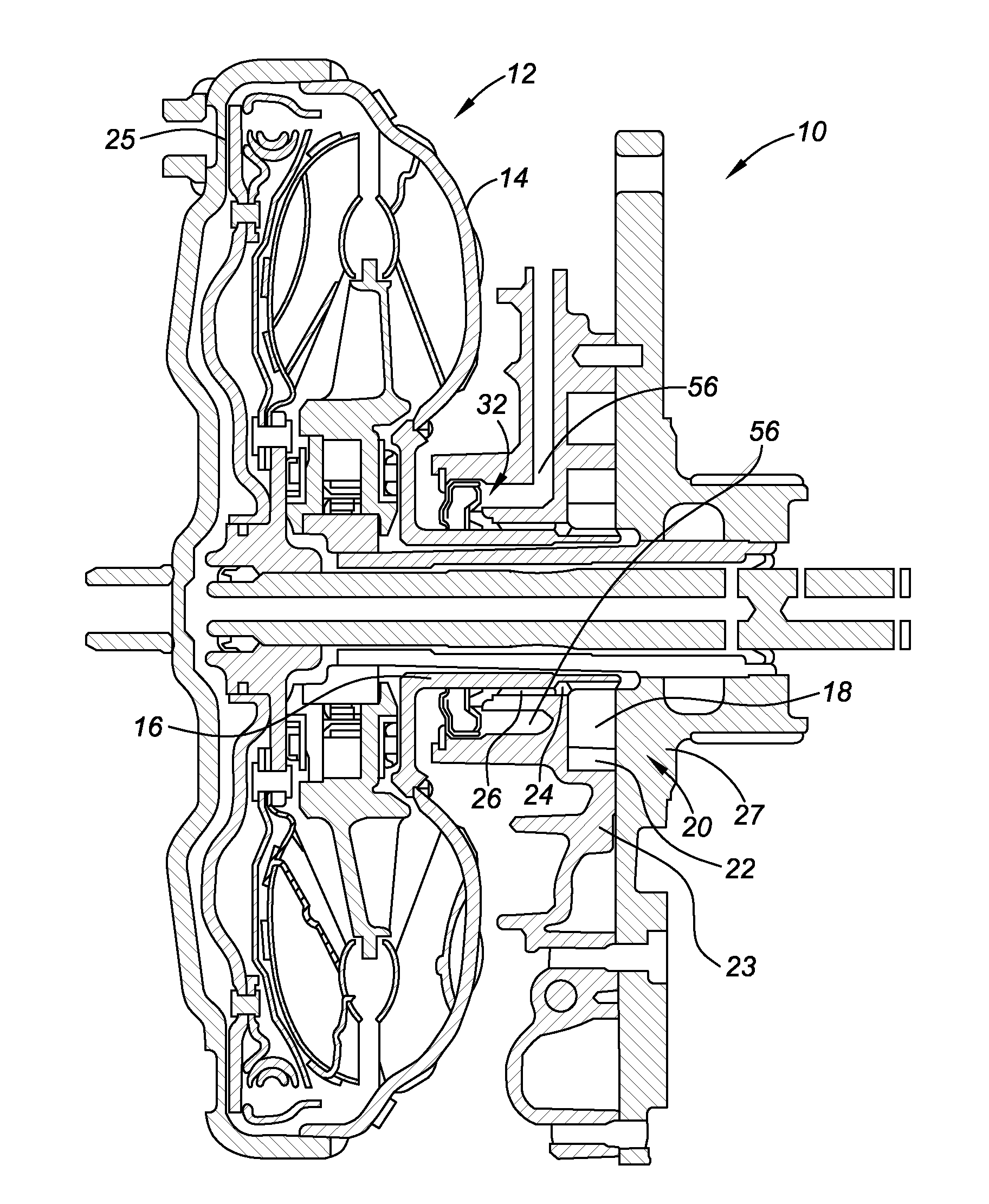 Seal assembly for reducing fluid loss from transmission pump