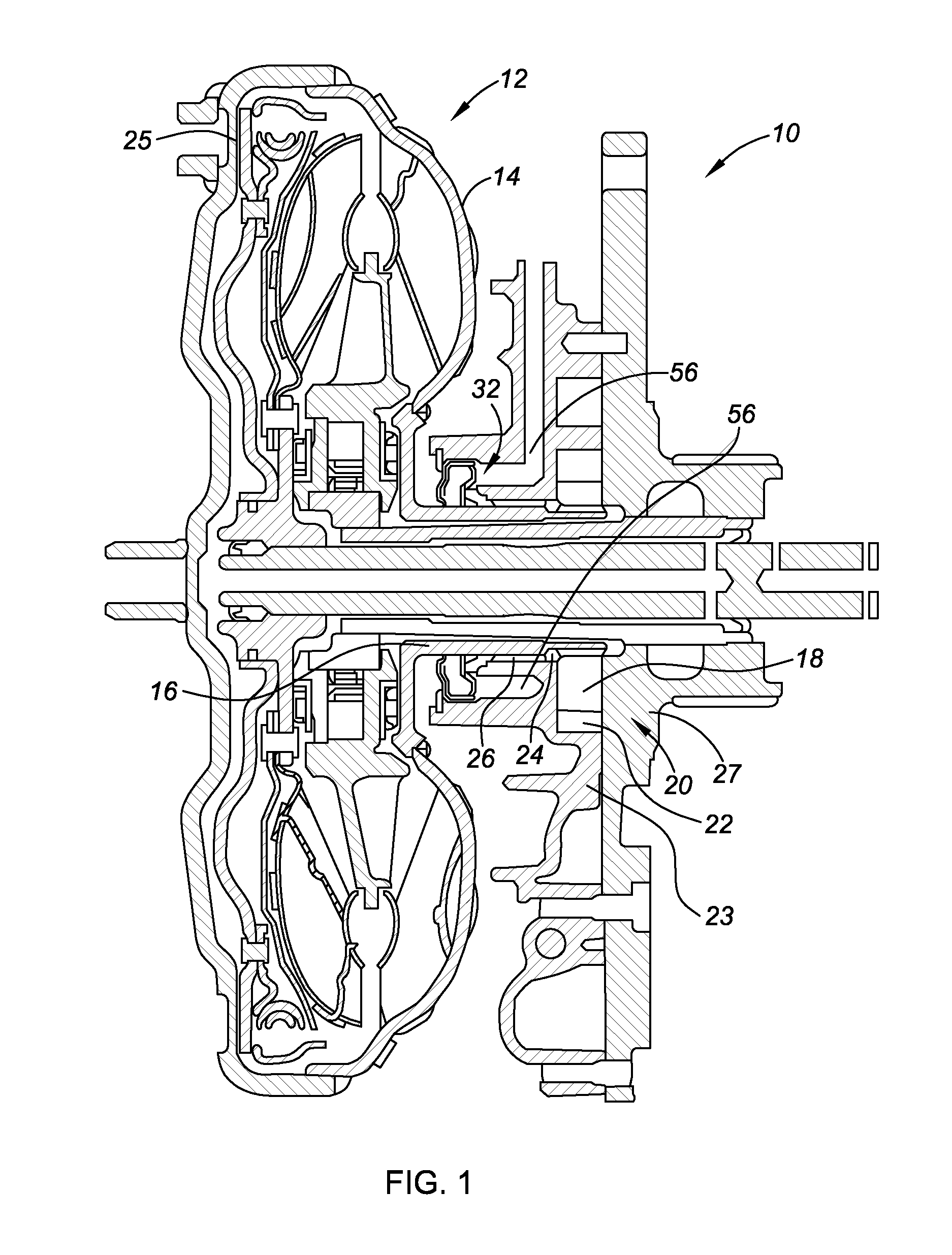 Seal assembly for reducing fluid loss from transmission pump