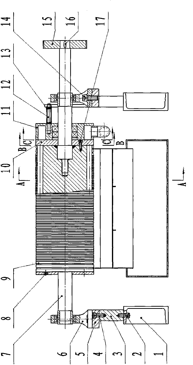 Roll paper on-line humidifying device