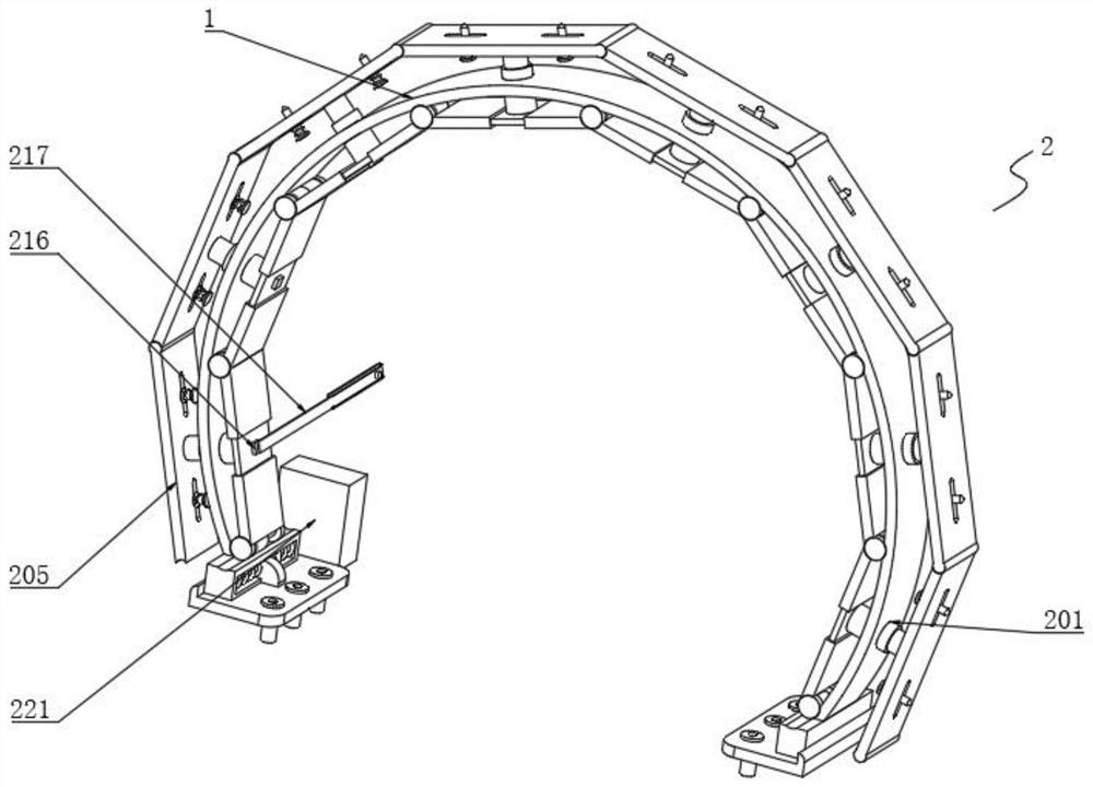 Safety maintenance damping protection system for tunnel