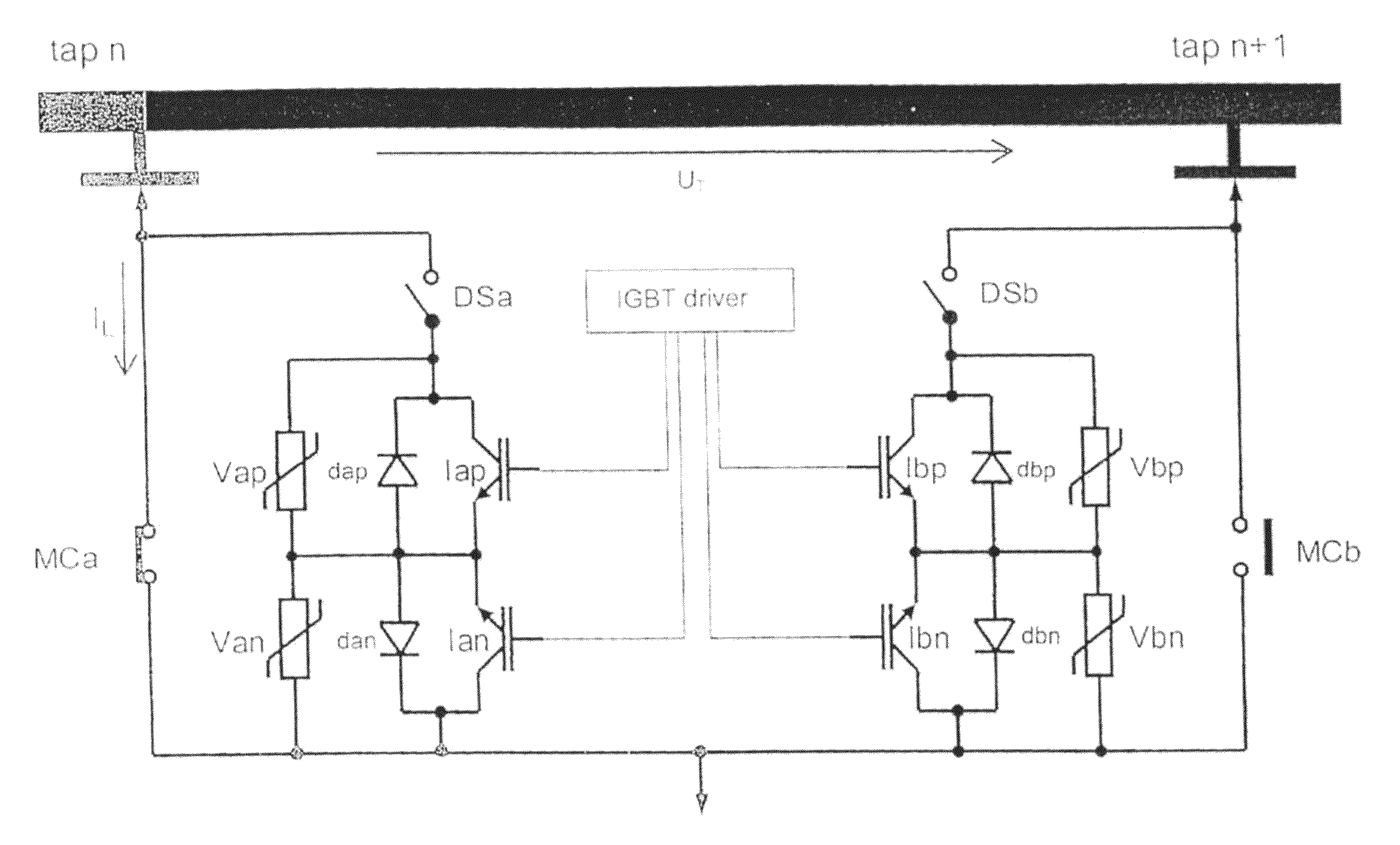 Method for switching without any interruption between winding taps on a tap-changing transformer