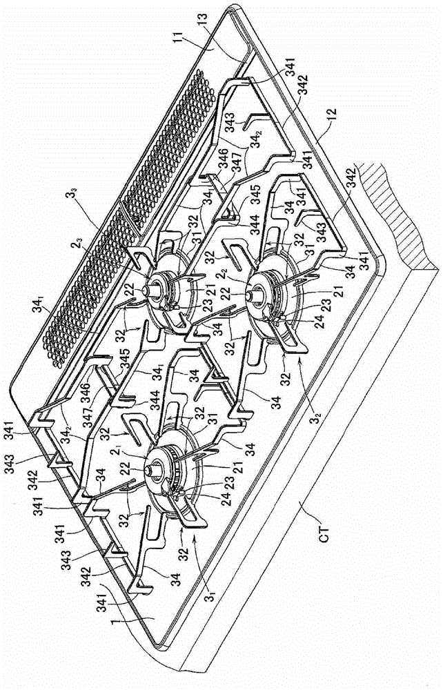 Bracket for gas stove