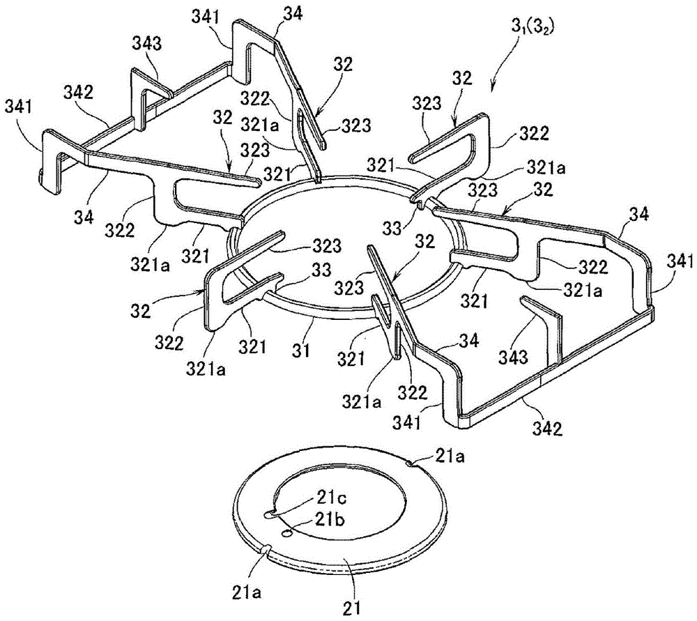 Bracket for gas stove