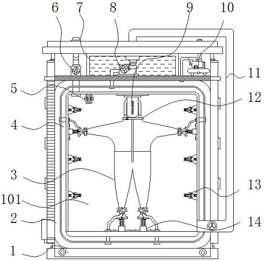 Medical protective clothing sealing performance detection equipment