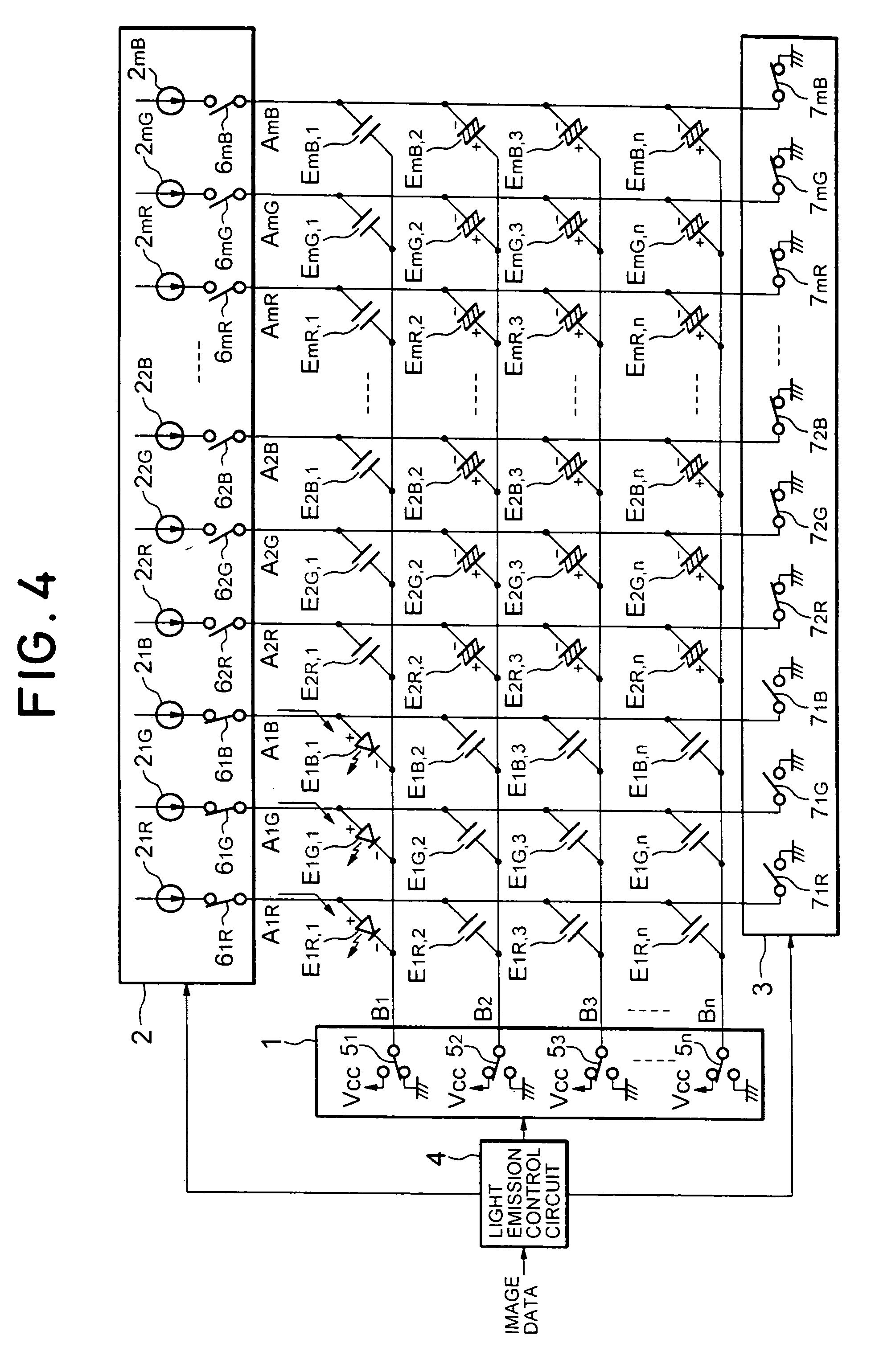 Apparatus and method for driving multi-color light emitting display panel