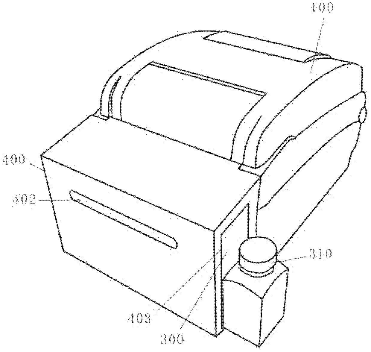 Portable printing machine for bottomless paper label