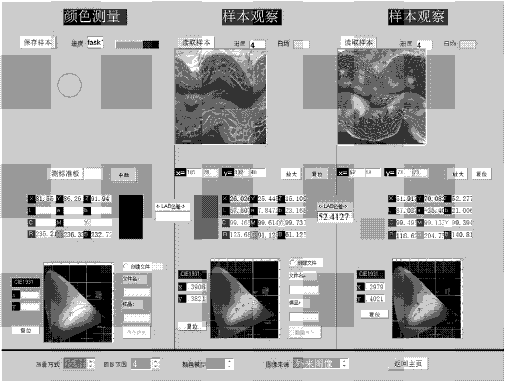 Tridacna mantle picture acquisition device and application method thereof