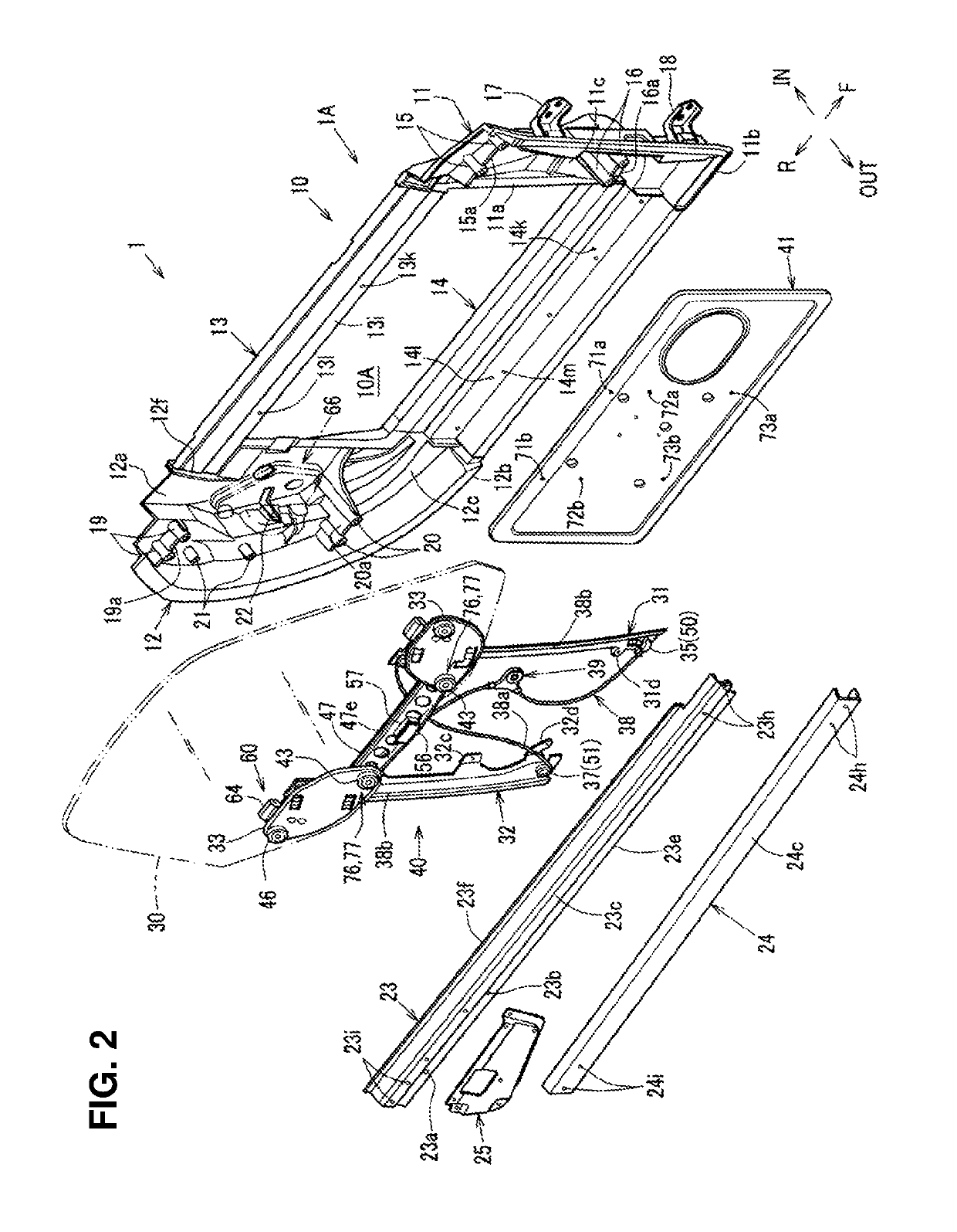 Door structure of automotive vehicle and assembly method of the same